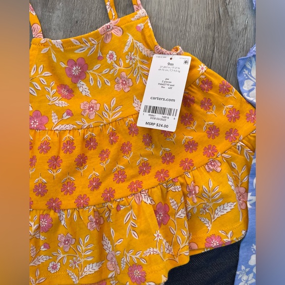 NWT 6-12 mos baby summer bundle (H&M, Hurley, Carter’s) - Picture 2 of 4